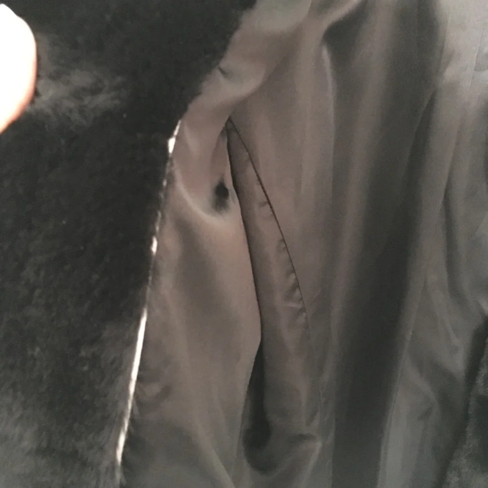 DKNY Black So Soft Faux Fur Coat - Picture 5 of 8
